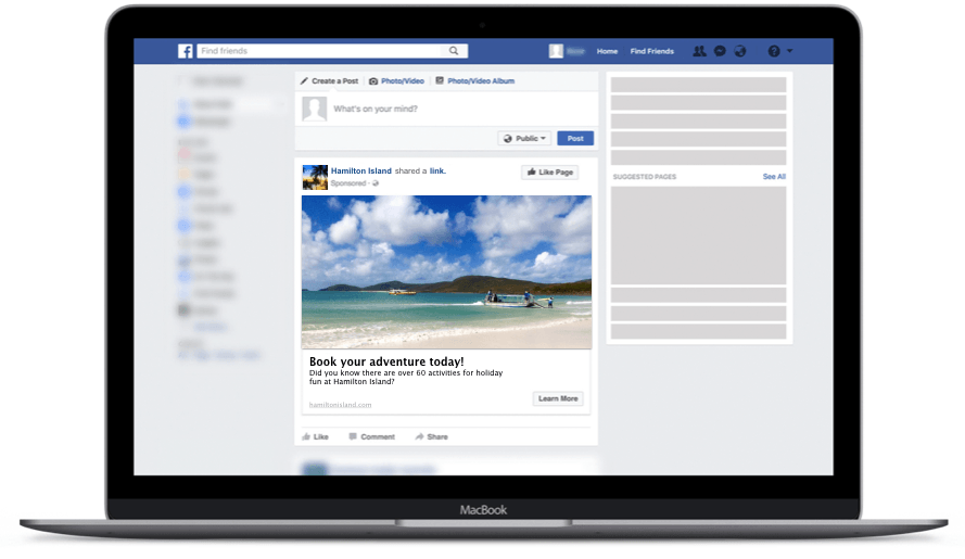 Hamilton Island Facebook Ad