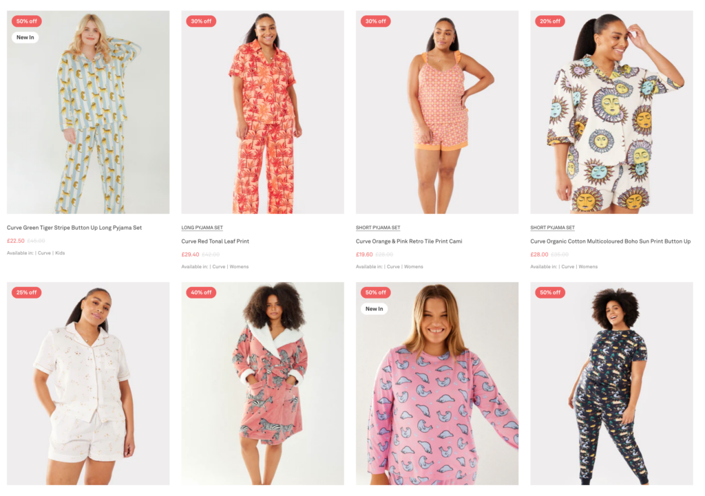 Chelsea Peers boosts PJ purchases by personalising online experience for curve customers
