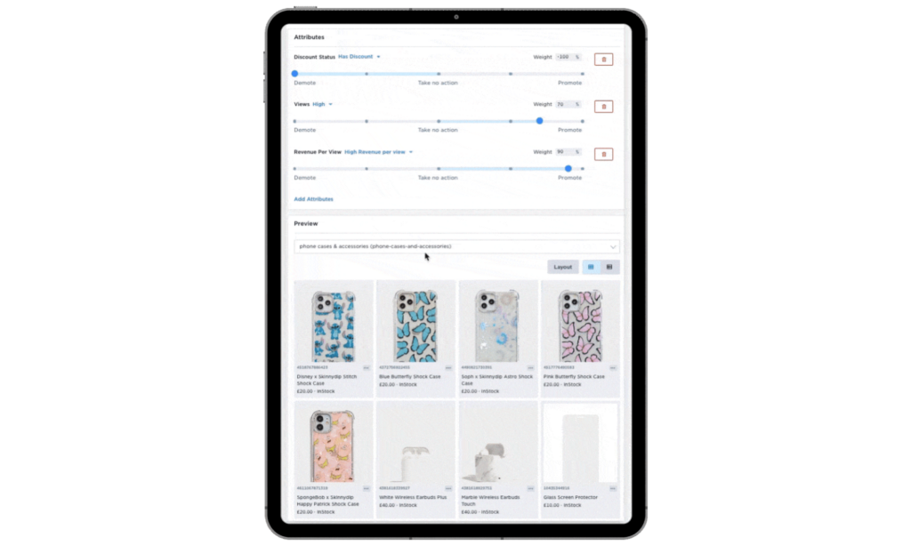 web merchandising AB testing