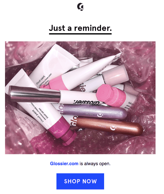 Glossier Shopping Cart