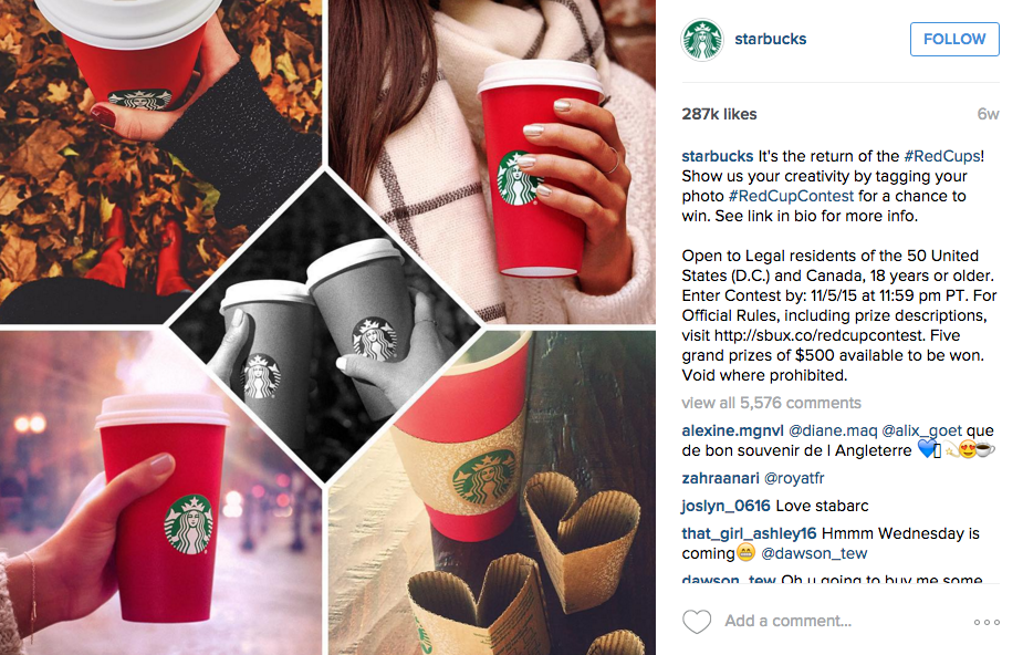 Starbucks Red Cup Social Contest