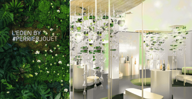 Perrier-Jouët event sign with hashtag