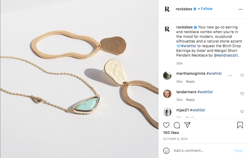 Rocksbox instagram post