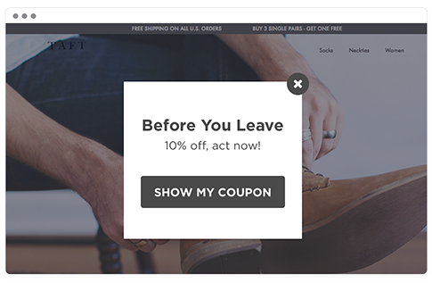 Reduce site abandonment Reduce site abandonment
