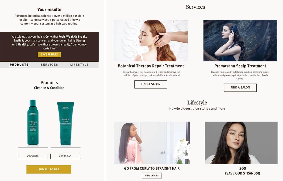 Aveda hair quiz results