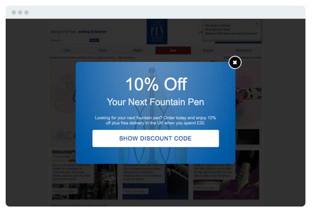 The Penshop discount pop-ups