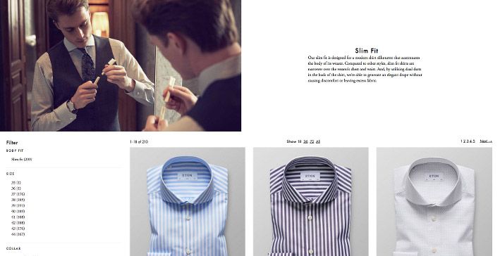 Eton Shirts category page