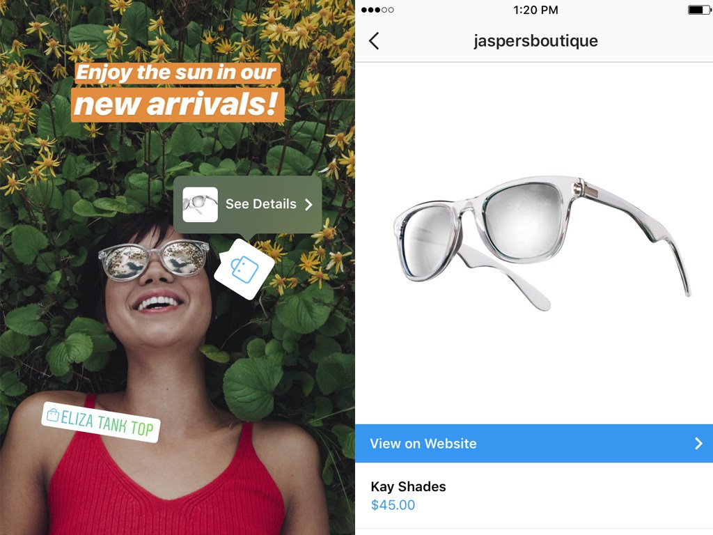 shoppable instagram stories